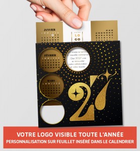 personnalisation carte de voeux calendrier 2027