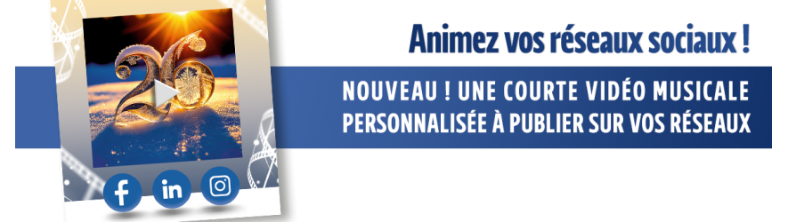 Vidéo pour posts réseaux sociaux assortis à vos cartes de vœux !