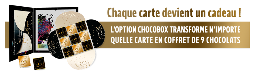 Cartes de voeux chocolat