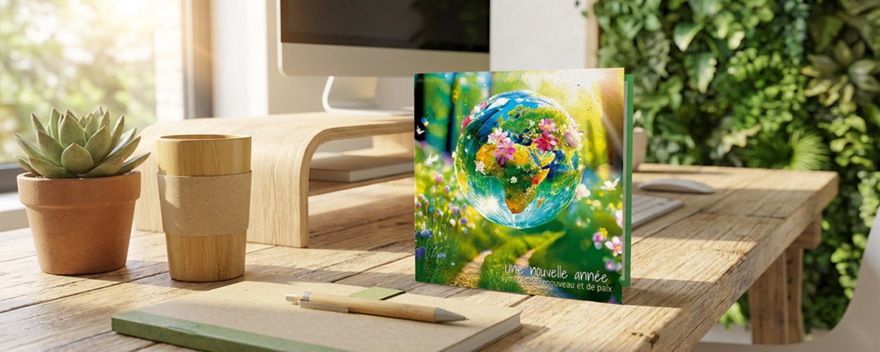 CARTES DE VŒUX PAPIER RECYCLÉ
