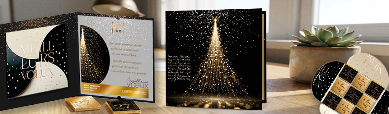 CARTES DE VŒUX COFFRET 9 CHOCOLATS