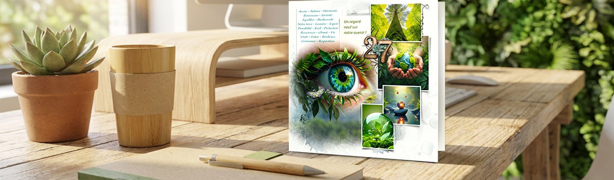 CARTES DE VŒUX SUR PAPIER RECYCLÉ